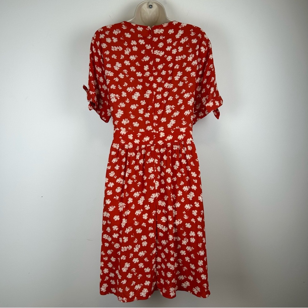 NWT Madewell Button-Front Retro in Happy Hibiscus Dress sz 16 Indie Coquette - Picture 9 of 16
